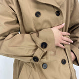 Trench lungo doppio petto B9322 CAMMELLO OFELIA 