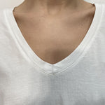 T-shirt scollo a V 2831 BIANCO OFELIA 