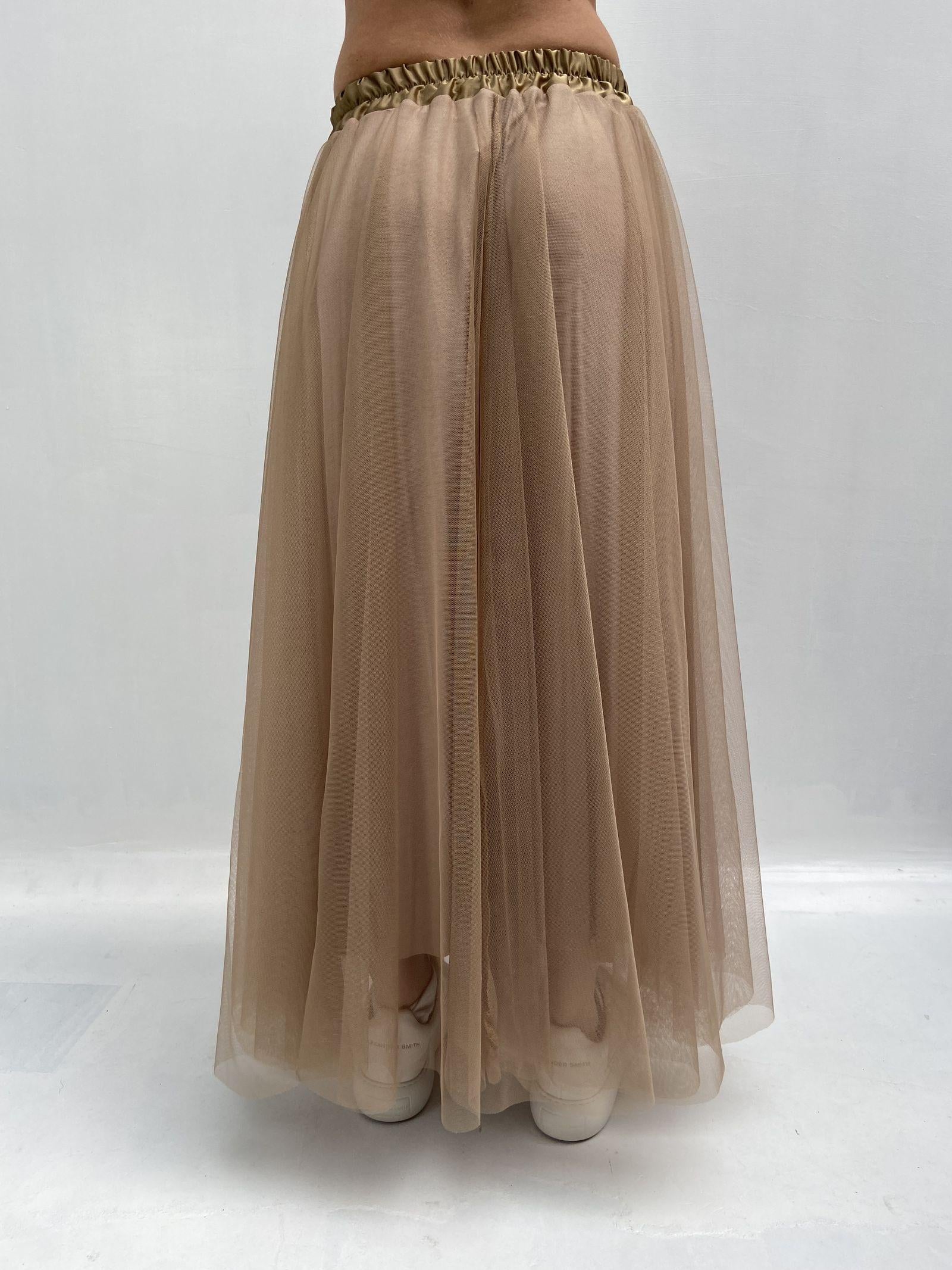 Gonna lunga in tulle MK04.015 CARAMELLO OFELIA 