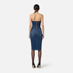 Abito bustier in denim AJ44D56E2 104 ELISABETTA FRANCHI 