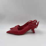 Sandalo slingback in pelle