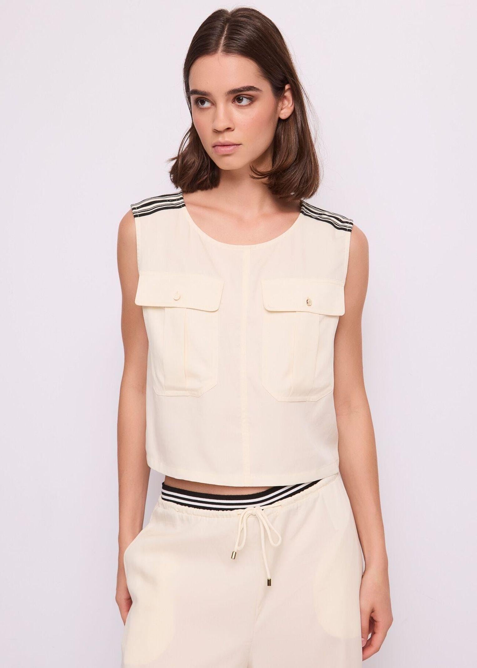 Top crop con tasconi 611BD45005 2131 GAUDI' 