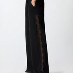 Pantaloni con banda laterale in pizzo - Pinko 106422A33U Z99 PINKO 