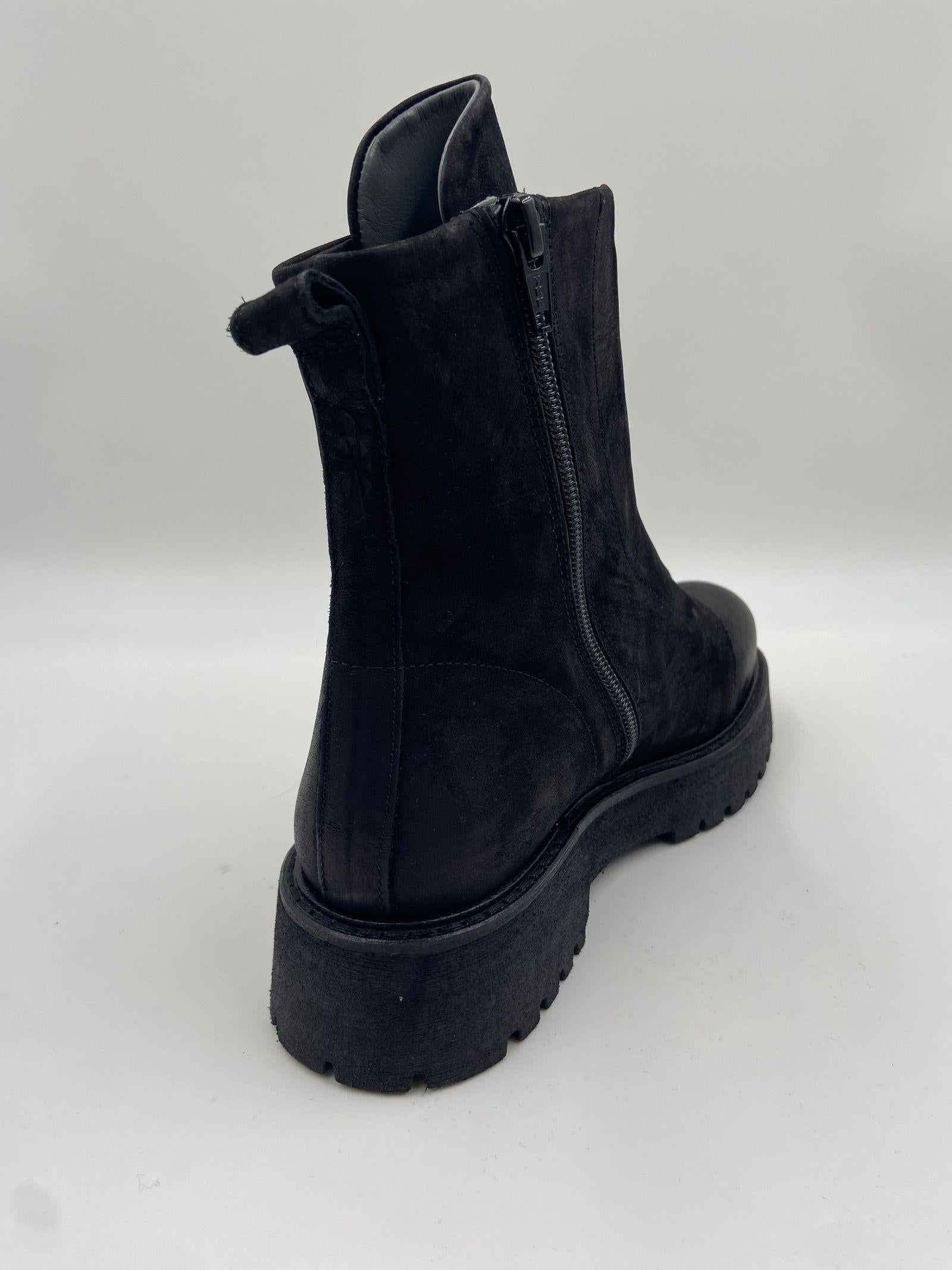 Tronchetto Kuni No Lace Mart Nabuk KUNINOLACMART NERO PATRIZIA BONFANTI 