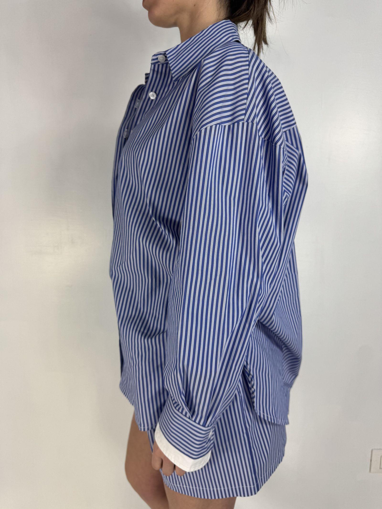 Camicia in popeline a righe - Eleh SS260034 BLU ELEH 