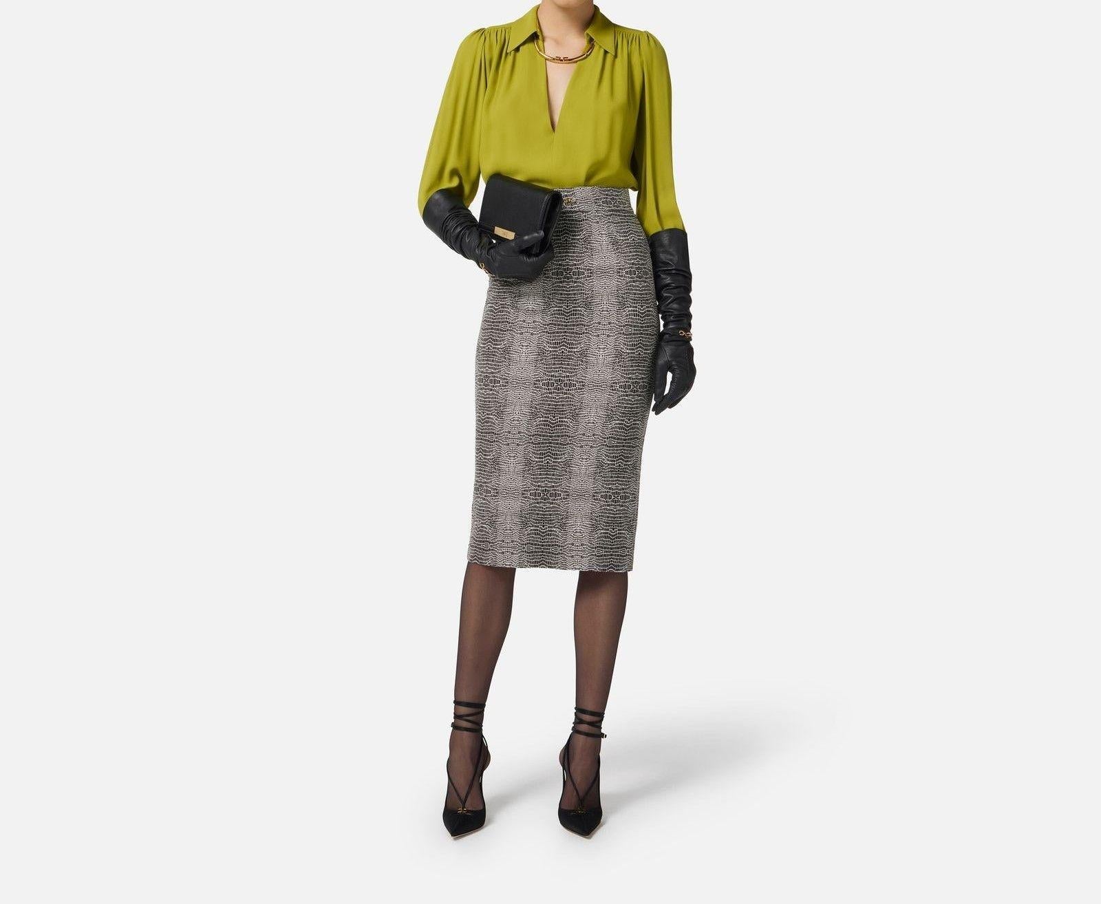 Gonna stampa pitone - Elisabetta Franchi GO14157E2 110 ELISABETTA FRANCHI 
