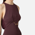 Abito in crèpe e georgette - Elisabetta Franchi AB80856E2 EA4 ELISABETTA FRANCHI 