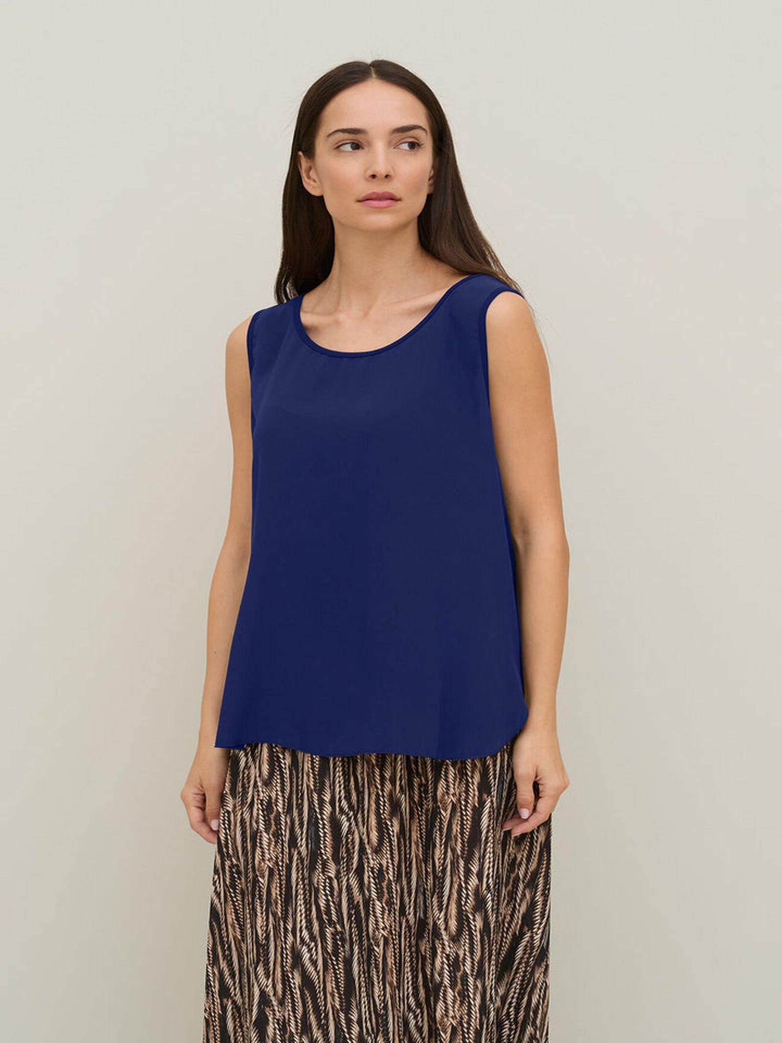 Maglia smanicata bimateriale - Carla G MILI20 D1 12 CARLA G. 