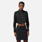 Camicia cropped in raso CA09756E2 110 ELISABETTA FRANCHI 