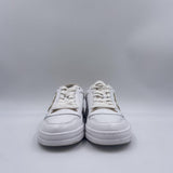 Sneakers tennis in pelle con dettagli metallizzati