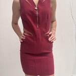 Abito con zip gioiello - Elisabetta Franchi AB57387E2 S31 ELISABETTA FRANCHI 