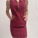 Abito con zip gioiello - Elisabetta Franchi AB57387E2 S31 ELISABETTA FRANCHI 