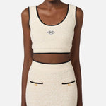 Top in ciniglia bouclè - Elisabetta Franchi TK64S61E2 E84 ELISABETTA FRANCHI 
