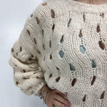 Maglia intrecciata - Ofelia JS376 BEIGE OFELIA 