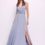 Abito lungo plissè con spacco laterale 511FD14005 51104301 GAUDI' 