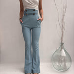 Pantalone flare vita alta - Elisabetta Franchi PA14682E2 016 ELISABETTA FRANCHI 