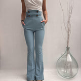 Pantalone flare vita alta - Elisabetta Franchi PA14682E2 016 ELISABETTA FRANCHI 