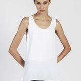 Canotta in crepe de chine