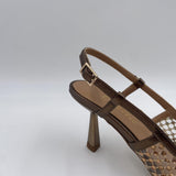 Slingback con dettaglio rete e perline