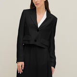Giacca in crepe satin