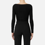 Maglia in jersey con gioiello - Elisabetta Franchi MD02962E3 110 ELISABETTA FRANCHI 