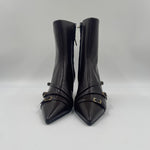 Stivaletto nero con cinturini 9559 NERO SPAZIO MODA 