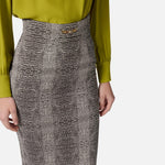 Gonna stampa pitone - Elisabetta Franchi GO14157E2 110 ELISABETTA FRANCHI 
