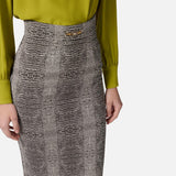 Gonna stampa pitone - Elisabetta Franchi GO14157E2 110 ELISABETTA FRANCHI 