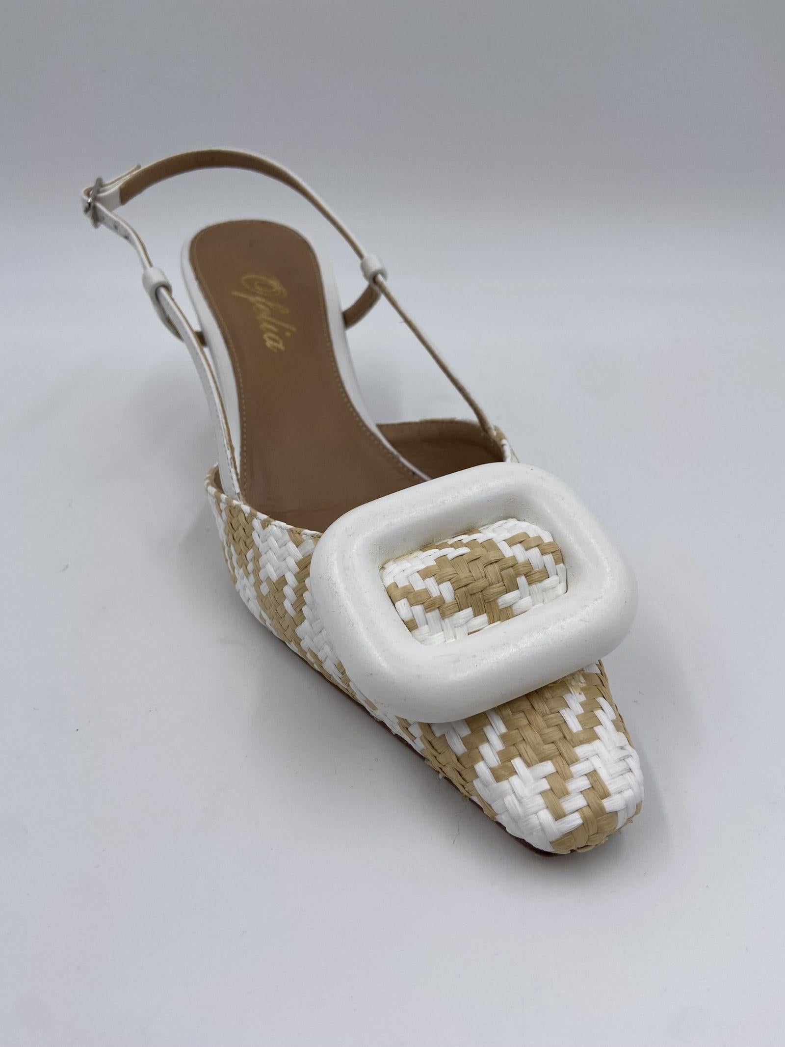 Slingback in rafia H2247 PANNA OFELIA 