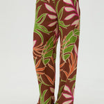 Pantalone morbido stampa foglie MS2514014 256 MAITE 