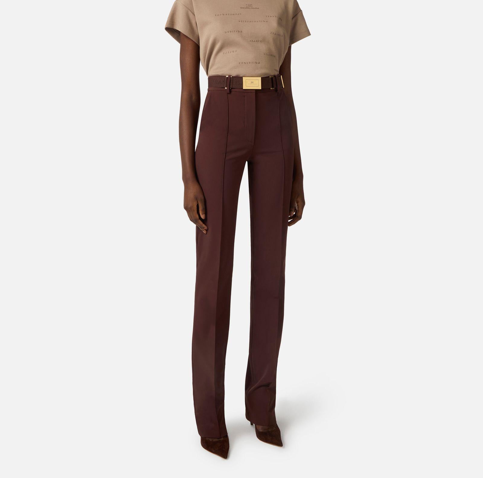 Pantalone in tessuto tecnico - Elisabetta Franchi PA17261E2 644 ELISABETTA FRANCHI 