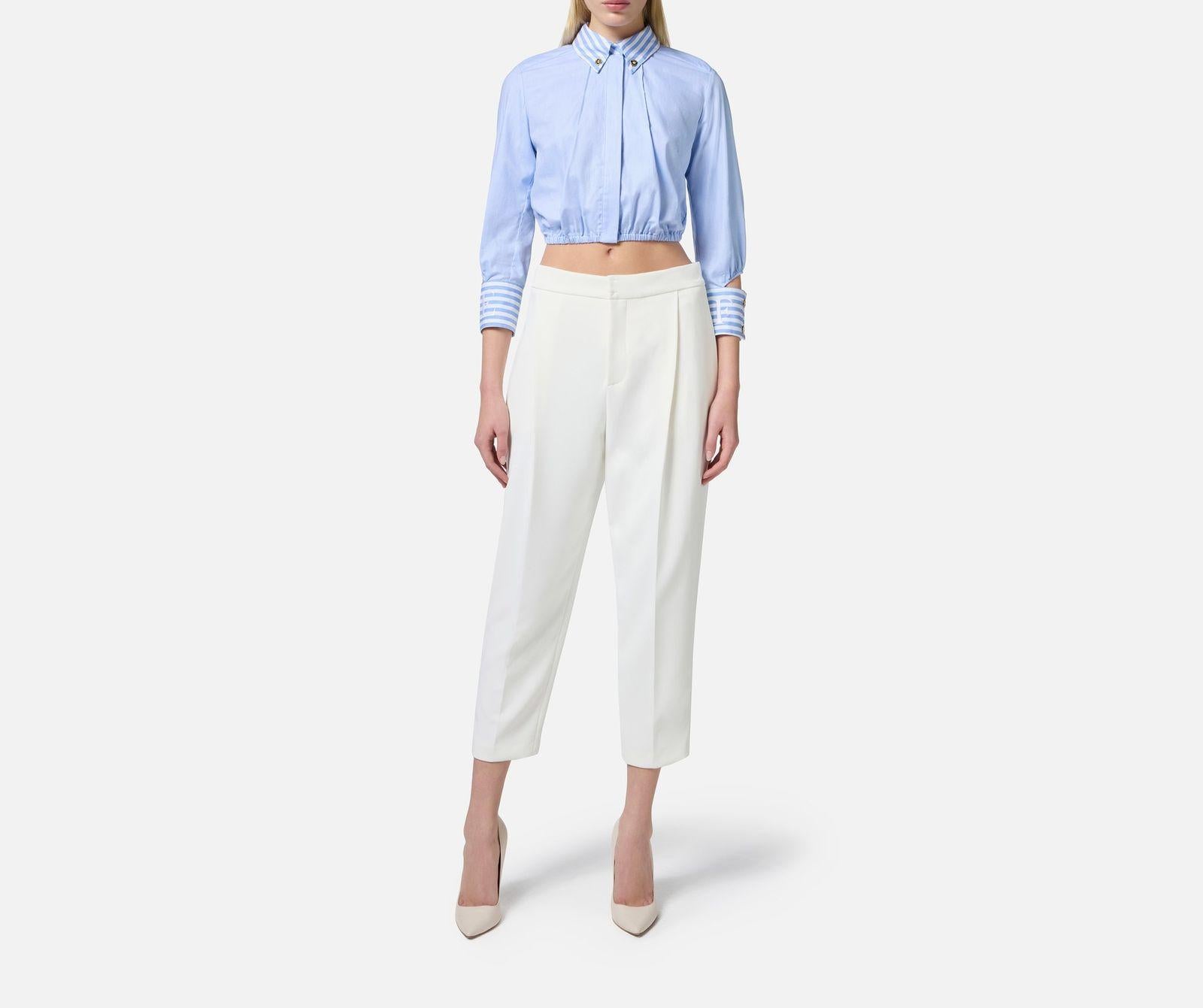 Camicia in popeline - Elisabetta Franchi CA08751E2 019 ELISABETTA FRANCHI 