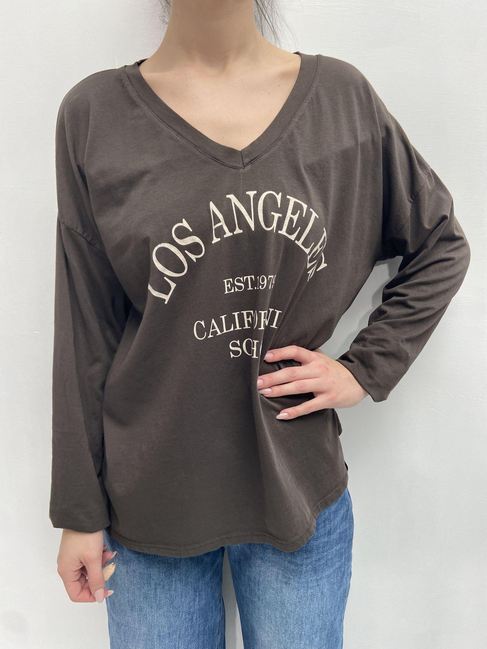 T-shirt stampa Los Angeles 2831LOSANGELES MORO OFELIA 