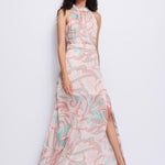 Abito lungo con stampa floreale e spacco 511FD15006 51103801 GAUDI' 