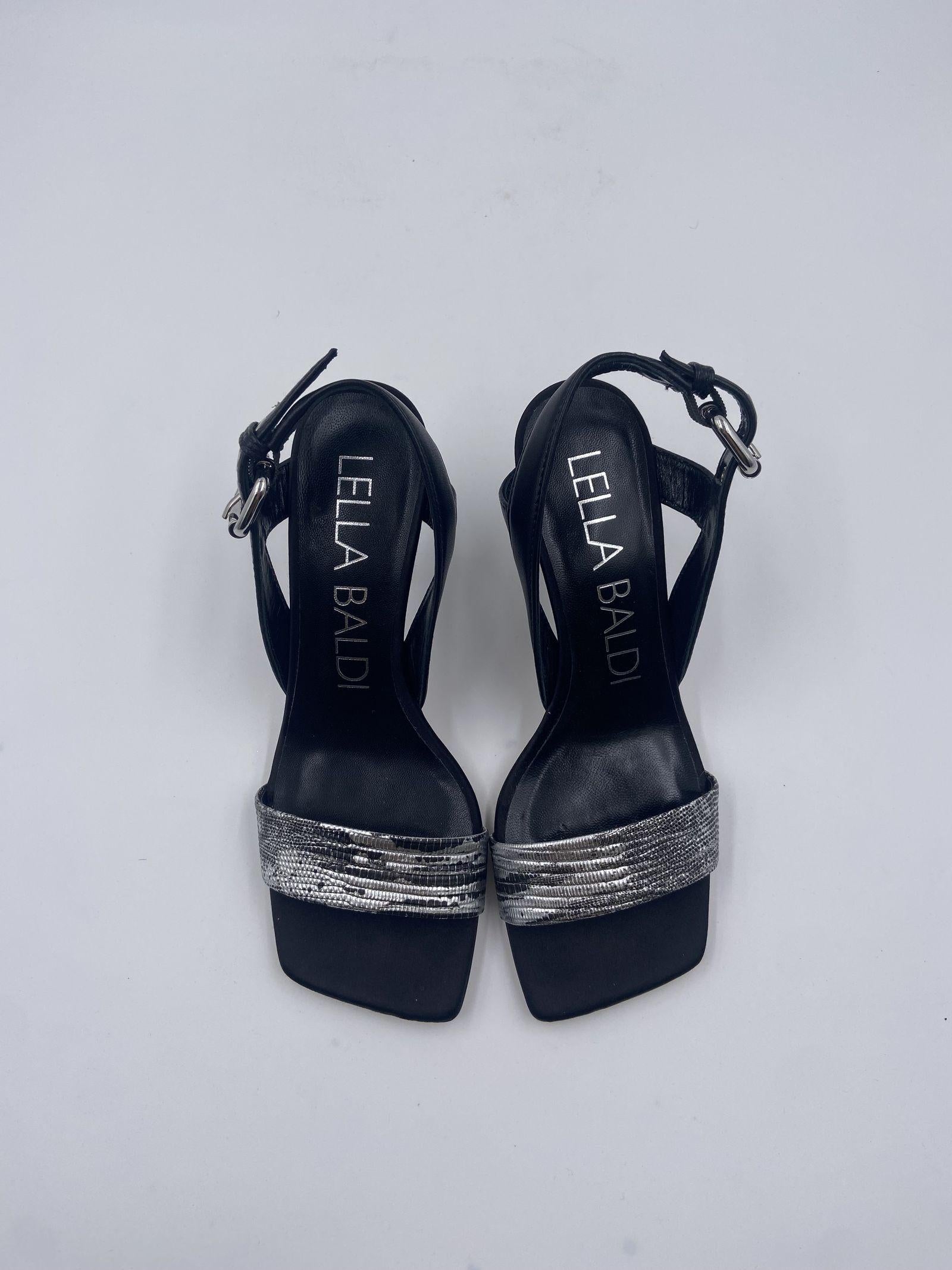 Sandalo punta squadrata - Lella Baldi LT295 NERO LELLA BALDI 