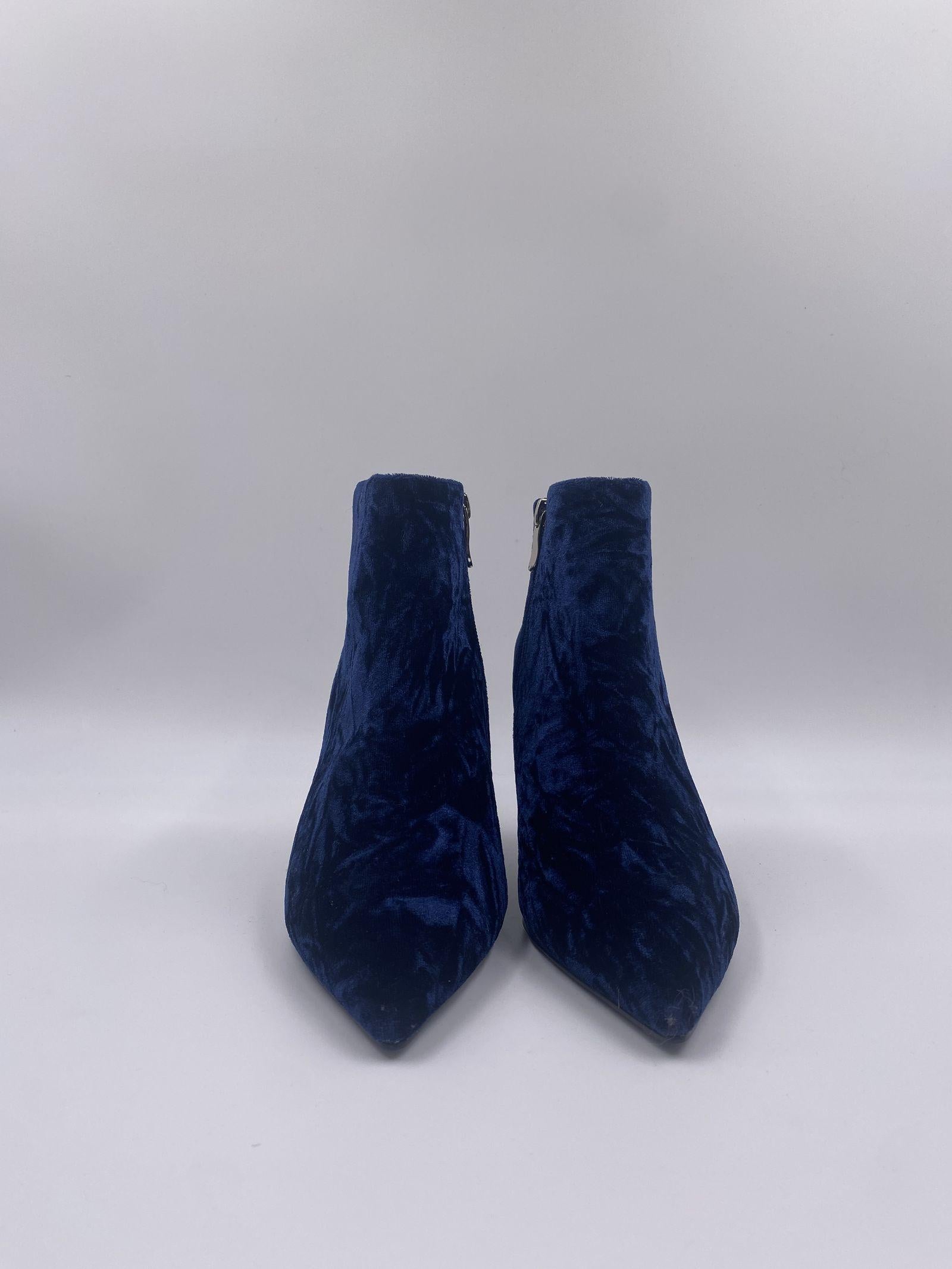 Tronchetto in velluto - Jeannot PJ584C BLU JEANNOT 