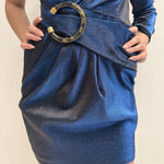 Abito monospalla con scollo a cuore - Elisabetta Franchi AB94197E2 805 ELISABETTA FRANCHI 