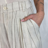 Pantalone con motivo a righe - Eleh SS260272 ECRU ELEH 