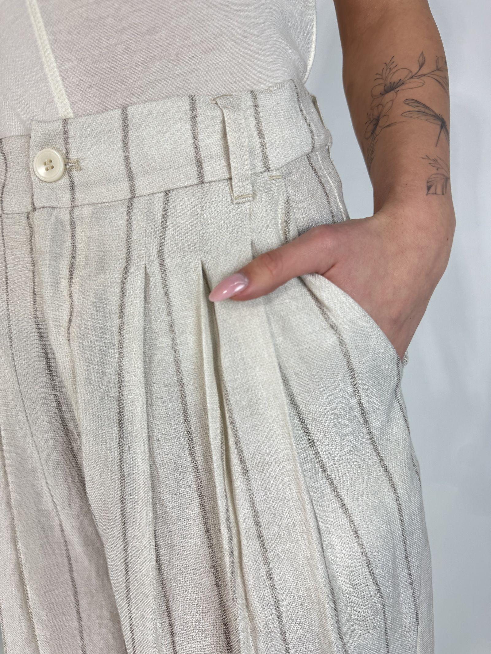 Pantalone con motivo a righe - Eleh SS260272 ECRU ELEH 