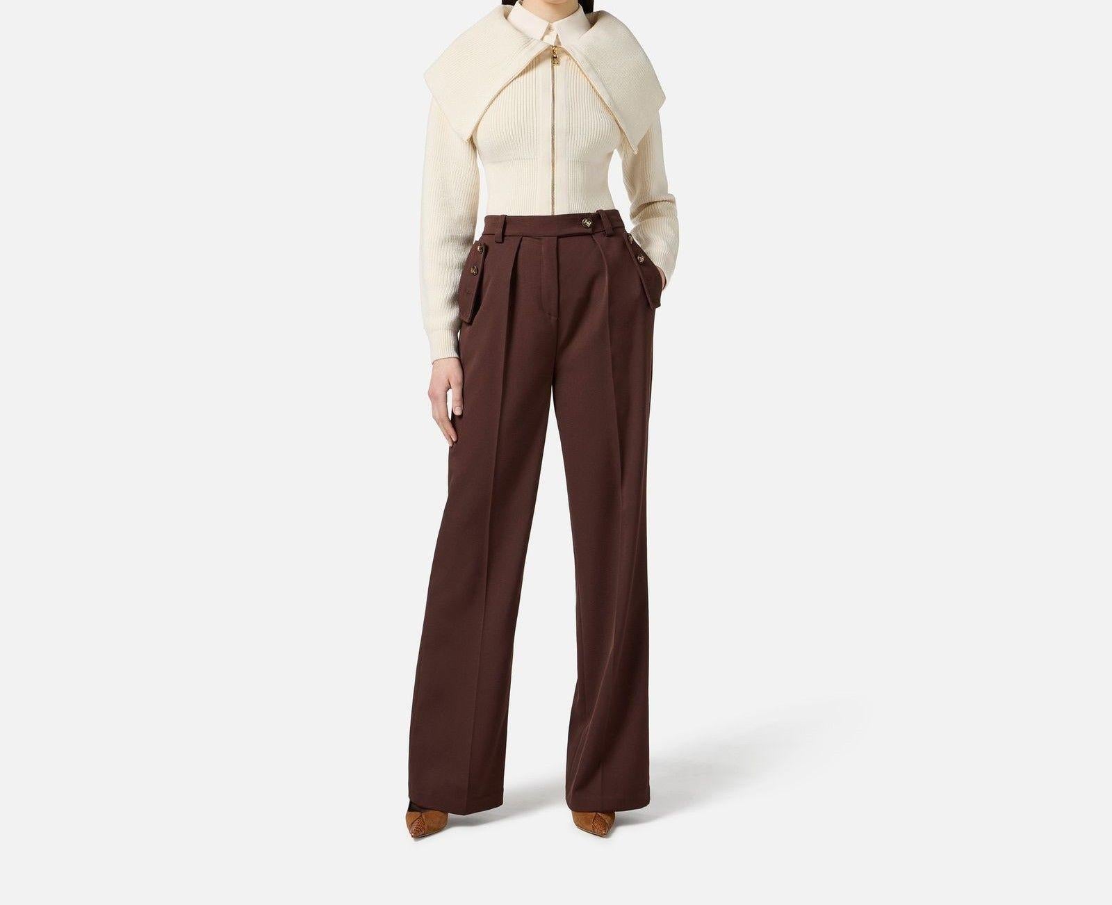 Cardigan con zip - Elisabetta Franchi MK04S56E2 DZ9 ELISABETTA FRANCHI 
