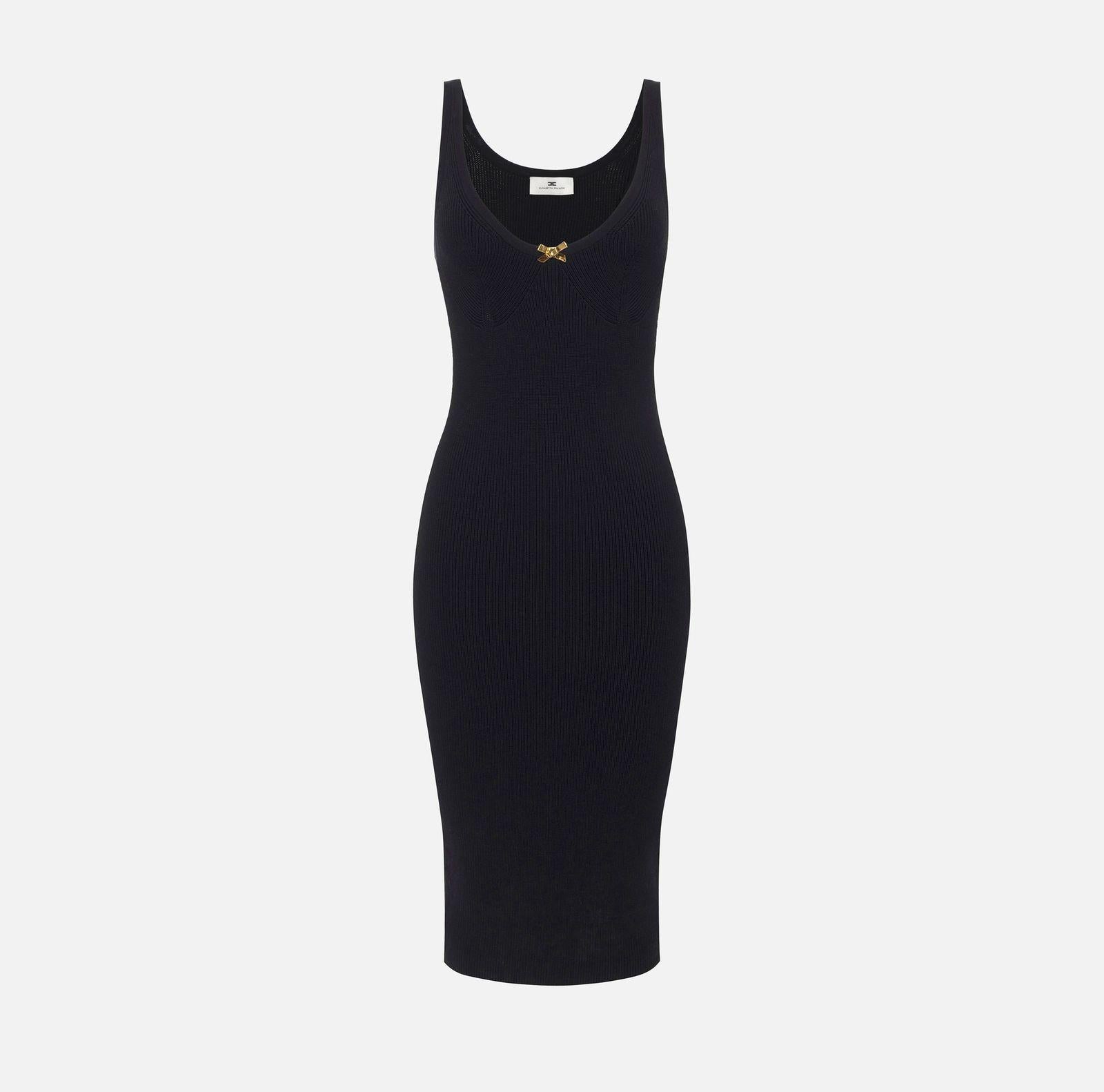 Abito con tulle - Elisabetta Franchi AM62S51E1 110 ELISABETTA FRANCHI 