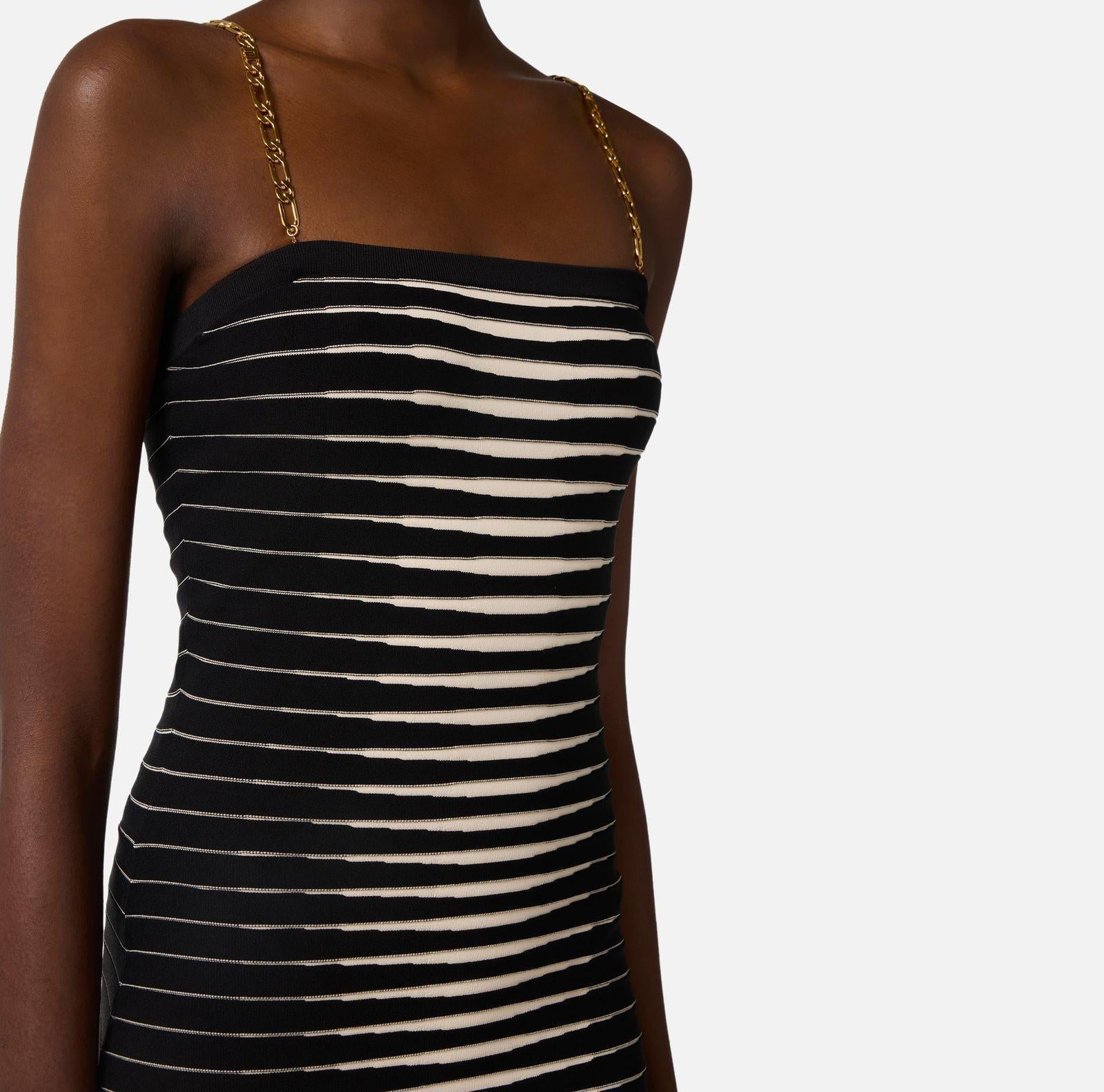Abito con zebra jacquard - Elisabetta Franchi AM99S61E2 685 ELISABETTA FRANCHI 