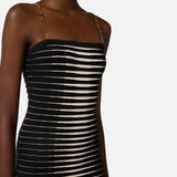 Abito con zebra jacquard - Elisabetta Franchi AM99S61E2 685 ELISABETTA FRANCHI 