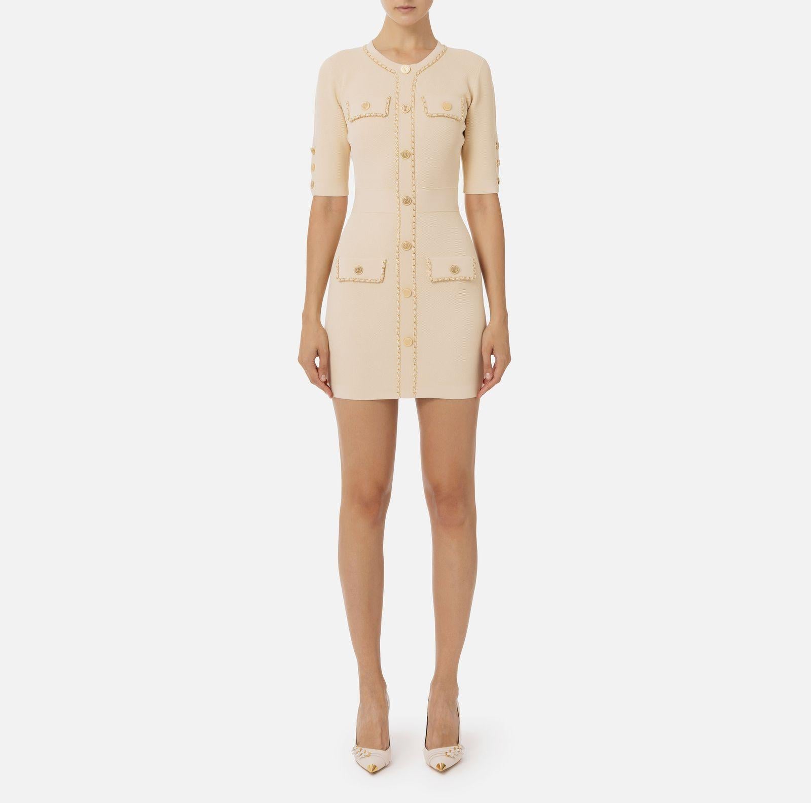 Abito con catene dorate AM92B46E2 045 ELISABETTA FRANCHI 