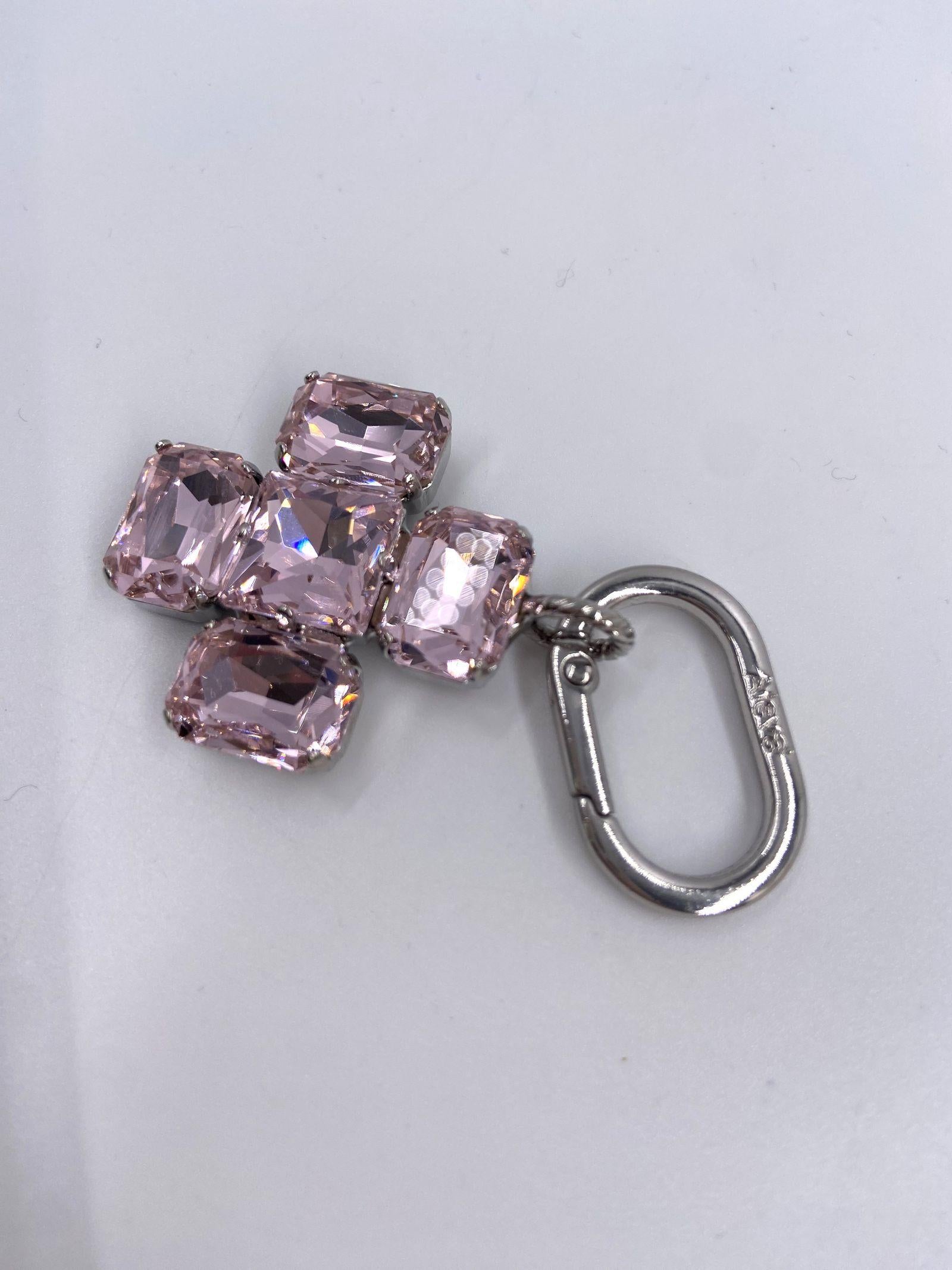 Ciondolo Croce Quadrata Rosa - Alevà CROCEQUADRA ARGENTOROSA ALEVA' 