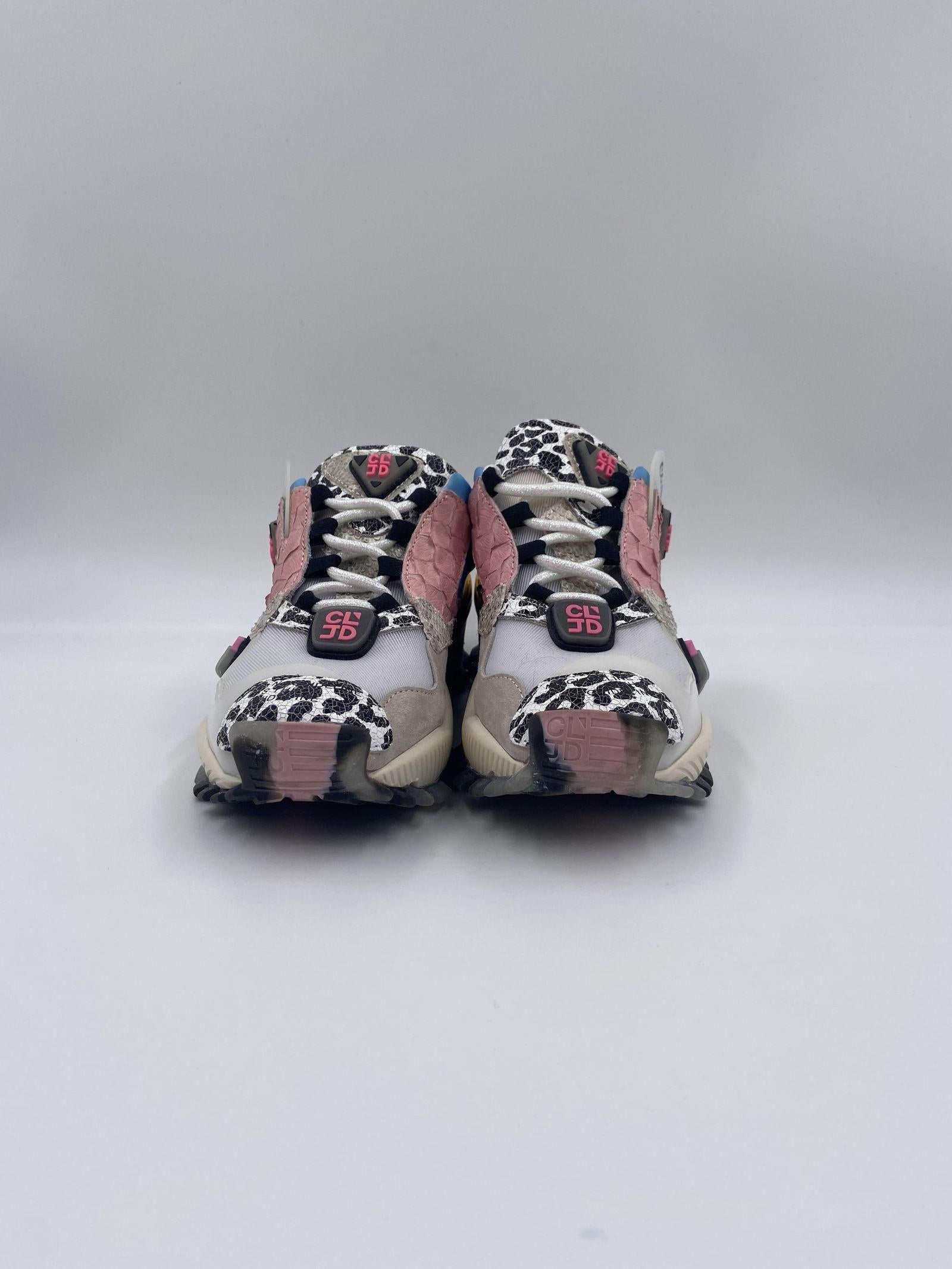 Sneakers rosa azzurro e oro 6F033 2013 CLJD 
