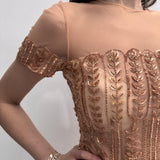 Abito trasparente con perline - Elisabetta Franchi AR24A22E1 181 ELISABETTA FRANCHI 