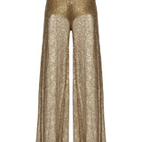 Pantalone palazzo rete paillettes