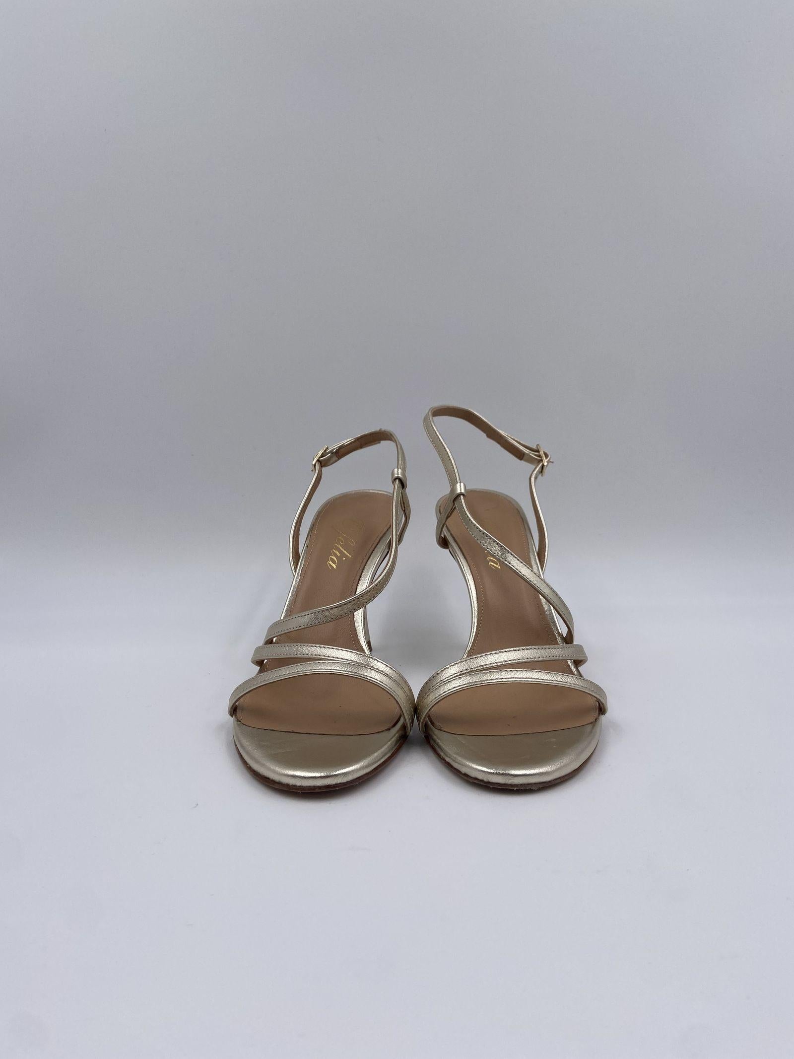 Sandalo con tacco a stiletto 1959 ORO OFELIA 