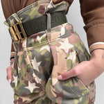 Pantalone camouflage con cintura - Elisabetta Franchi PJ73D06E2 W73 ELISABETTA FRANCHI 